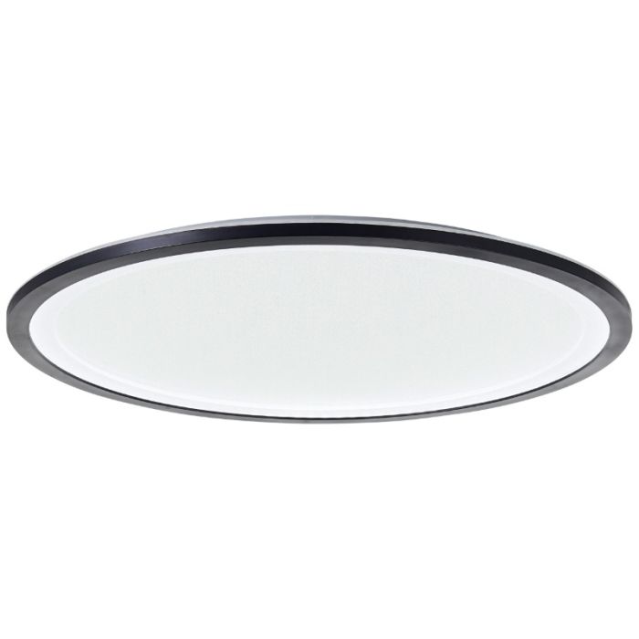 Moderne LED Panel Deckenleuchte Schwarz, Yamal, 36W, warm- bis kaltweiß einstellbare LED, mit Fernbedienung