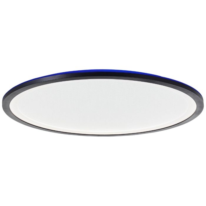 Moderne LED Panel Deckenleuchte Schwarz, Yamal, 36W, warm- bis kaltweiß einstellbare LED, mit Fernbedienung