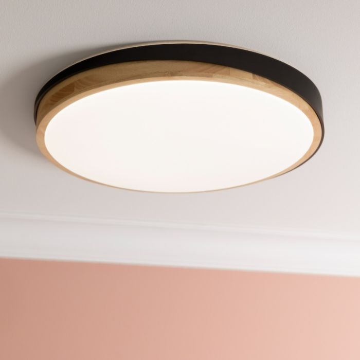 Moderne Deckenleuchte Schwarz, Marloes, 36W, White Switch LED, mit Fernbedienung