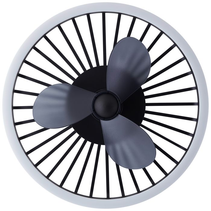 Moderne Deckenventilator Schwarz, Tolga, 36W, 2700K-4000K-6500K LED, mit Fernbedienung