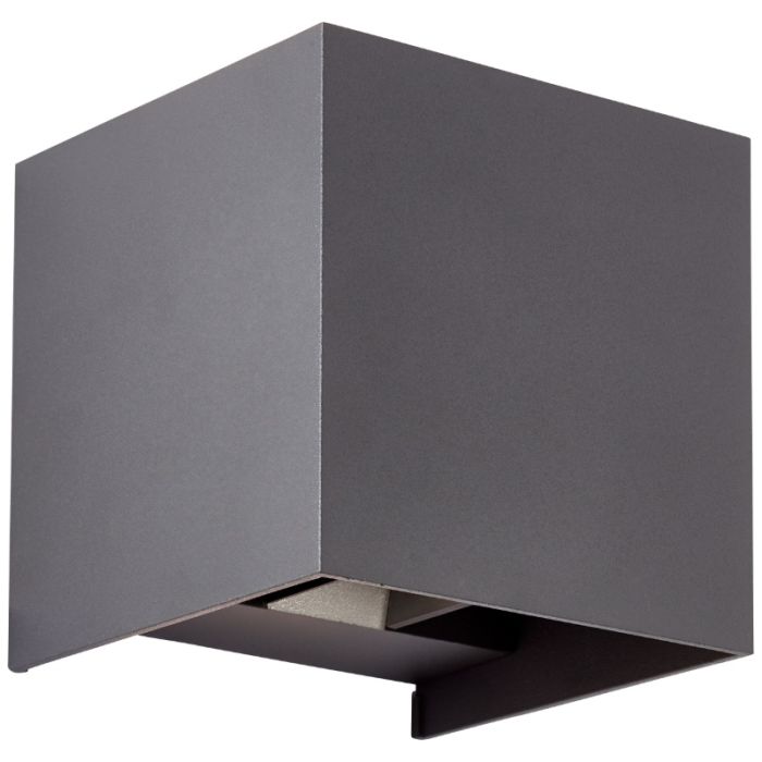 Moderne Up down Wandleuchte Grau, Romar, 6,5W, 3000K LED, IP44