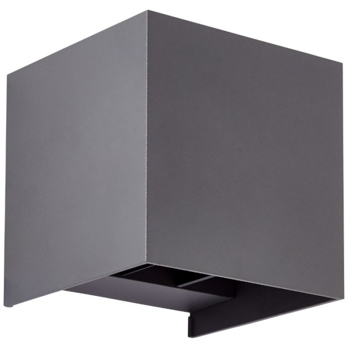 Moderne Up down Wandleuchte Grau, Romar, 6,5W, 3000K LED, IP44