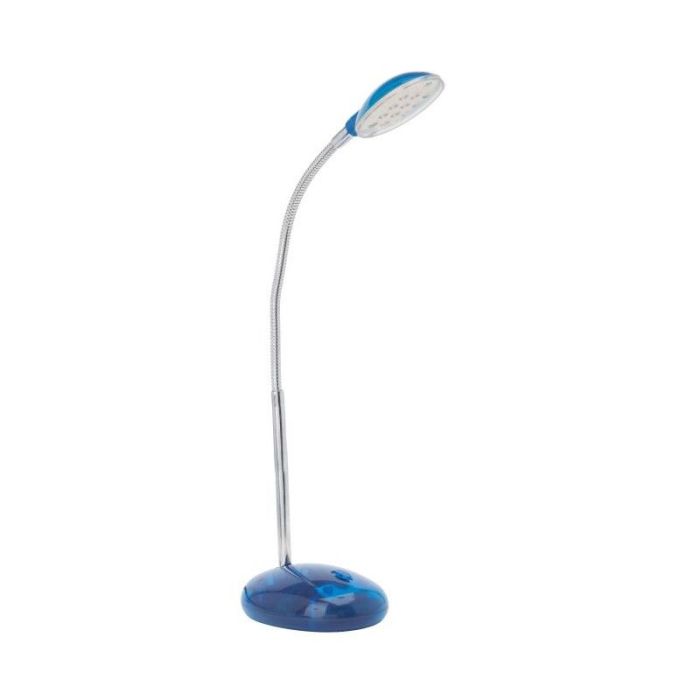 Kunststoff Schreibtischlampe Blau, Marenthe, 2W, 6000K LED, mit Schalter