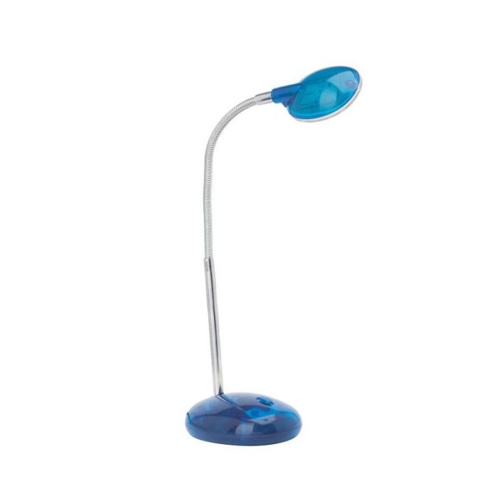 Kunststoff Schreibtischlampe Blau, Marenthe, 2W, 6000K LED, mit Schalter