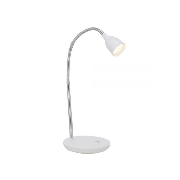 Kunststoff Schreibtischlampe Weiß, Kit, 3W, 3000K LED, mit Schalter