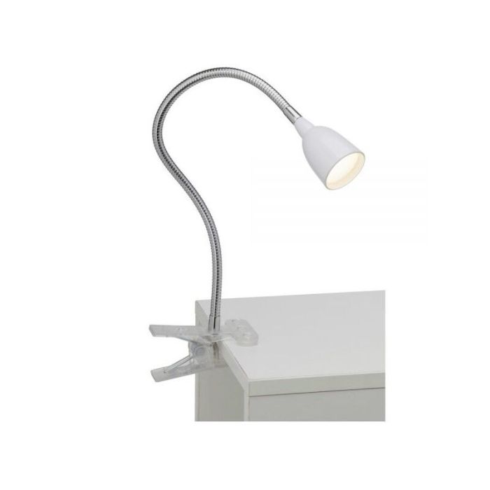 Kunststoff Klemmspot Weiß, Kit, 2,4W, 3000K LED, mit Schalter