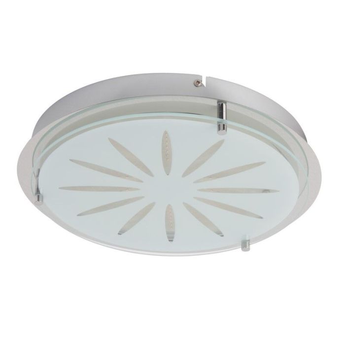 Glas Wandleuchte Chrom, Danae, 15W, 3000K LED