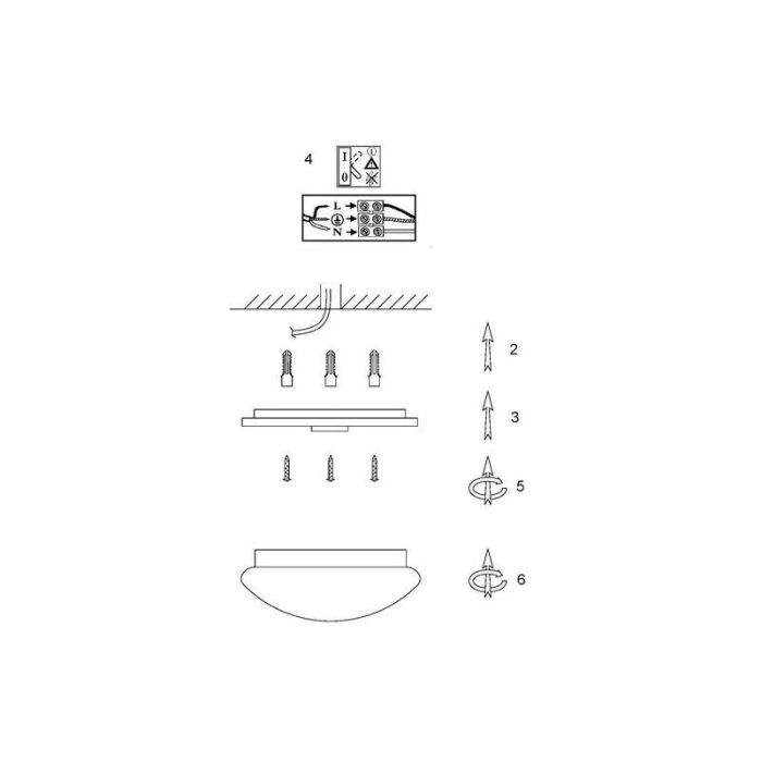Kunststoff Deckenlampe Weiß, Djalissa, 12W, 3000K LED