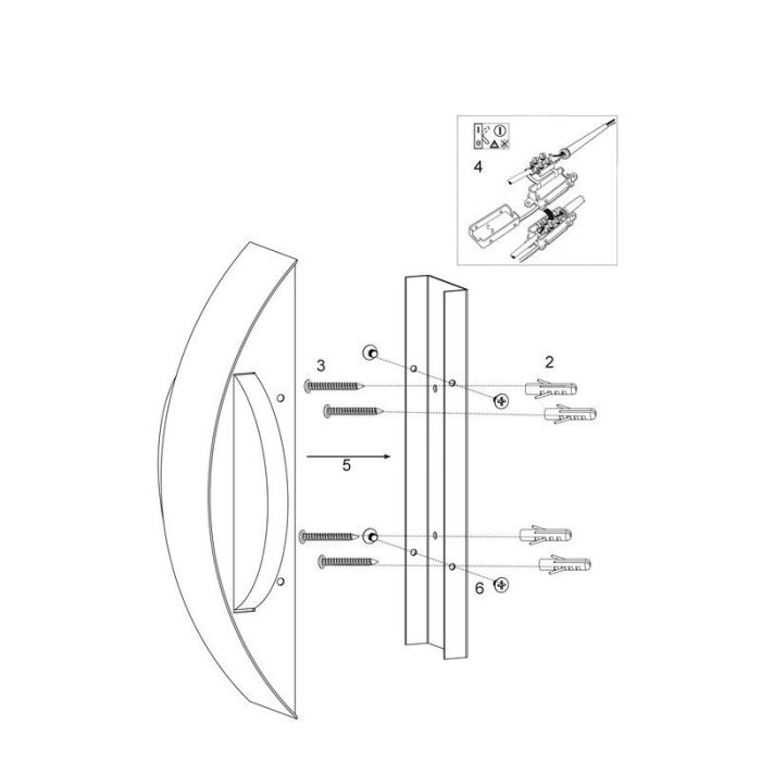 Kunststoff Wandleuchte Weiß, Florencia, 3,5W, 3000K LED