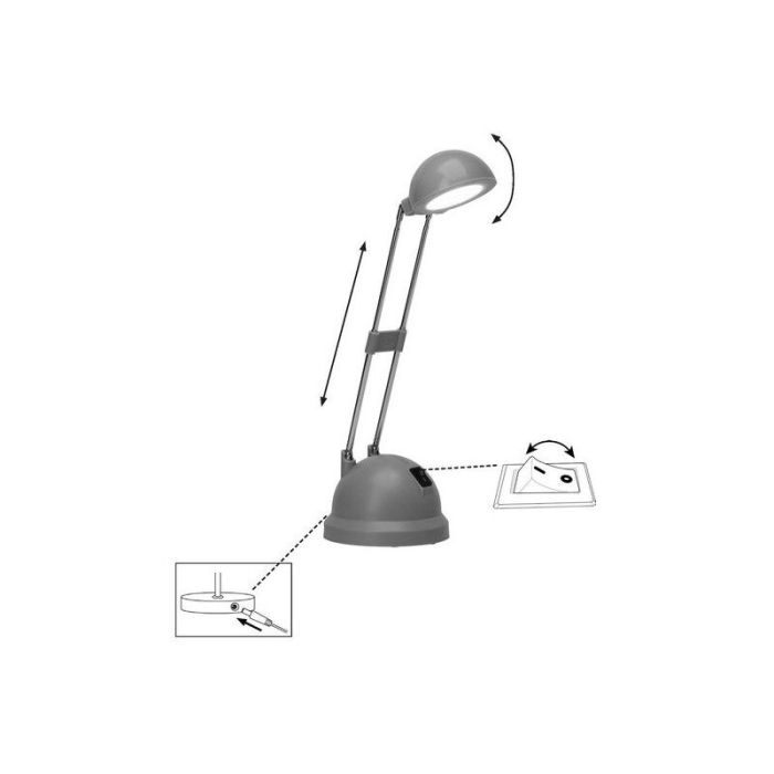 Moderne Schreibtischlampe Schwarz, Louna, 6W, 2700K LED, mit Schalter