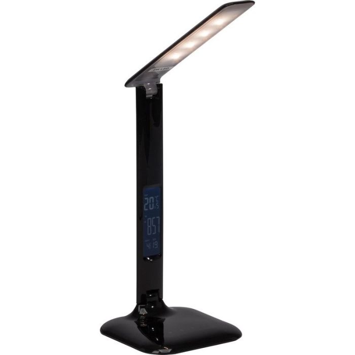 Moderne Schreibtischlampe Schwarz, Naila, 5W, warm- bis kaltweiß einstellbare LED, mit Touch-Dimmer
