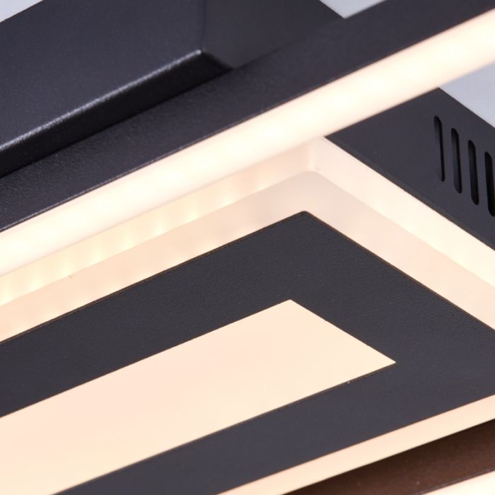 Design Deckenleuchte Schwarz, Wahiba, 24W, 3000K LED