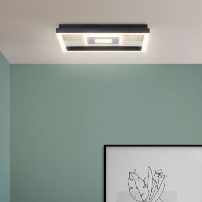 Design Deckenleuchte Schwarz, Zakiya, 24W, 3000K LED