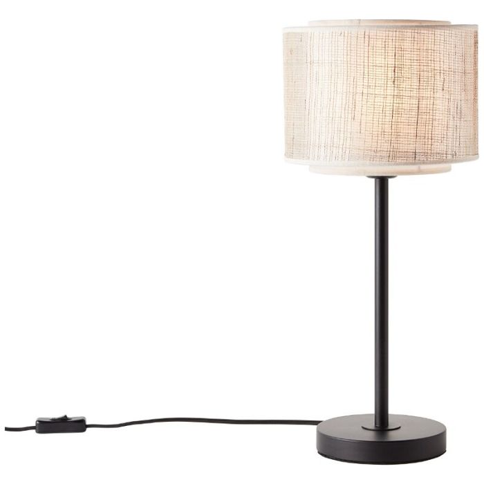 Landhaus Tischleuchte Beige, Gerbert, mit Schalter