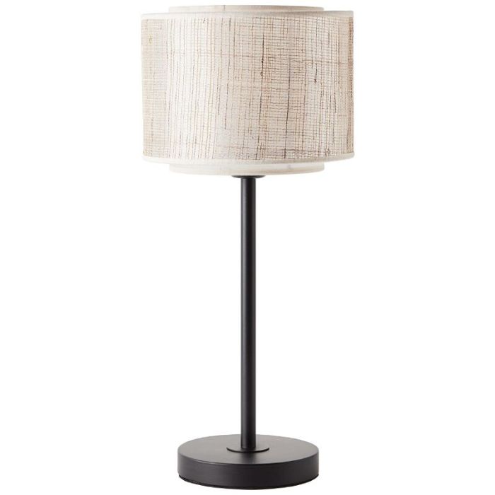 Landhaus Tischleuchte Beige, Gerbert, mit Schalter