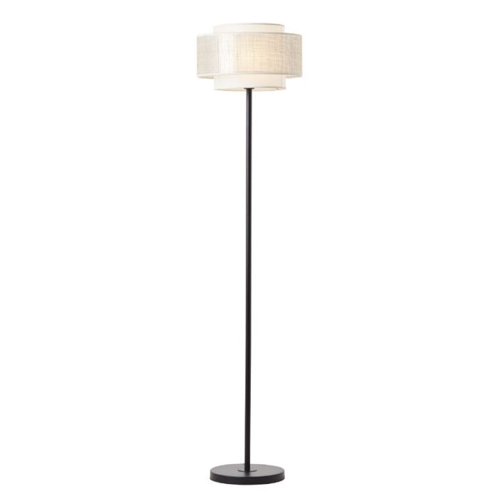 Landhaus Stehlampe Beige, Gerbert, mit Schalter