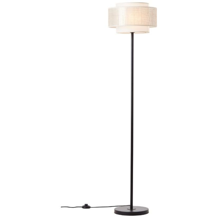 Landhaus Stehlampe Beige, Gerbert, mit Schalter