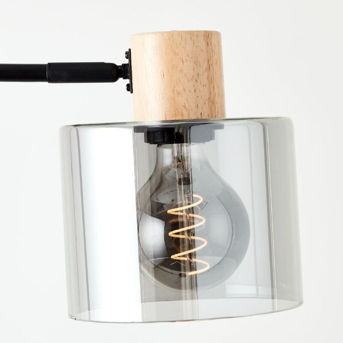 Moderne Stehlampe Grau, Serkan, mit Schalter