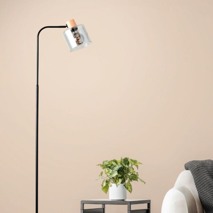 Moderne Stehlampe Grau, Serkan, mit Schalter