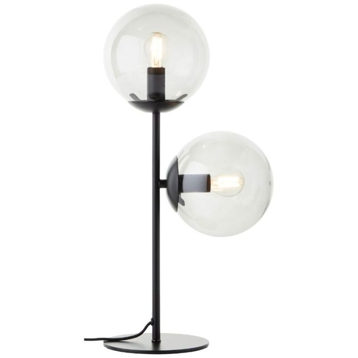 Design Tischleuchte Transparent, Rhys, mit Schalter