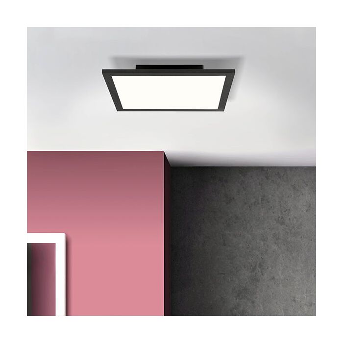 Moderne LED Panel Deckenleuchte Schwarz, Bojan, 18W, 4000K LED