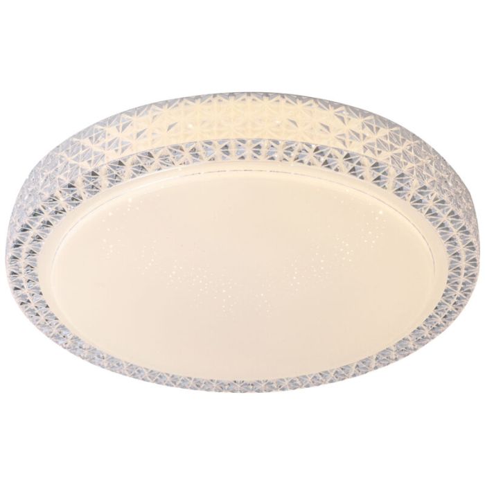 Design Deckenlampe Weiß, Baki, 60W, in Lichtfarbe einstellbare LED, mit Fernbedienung