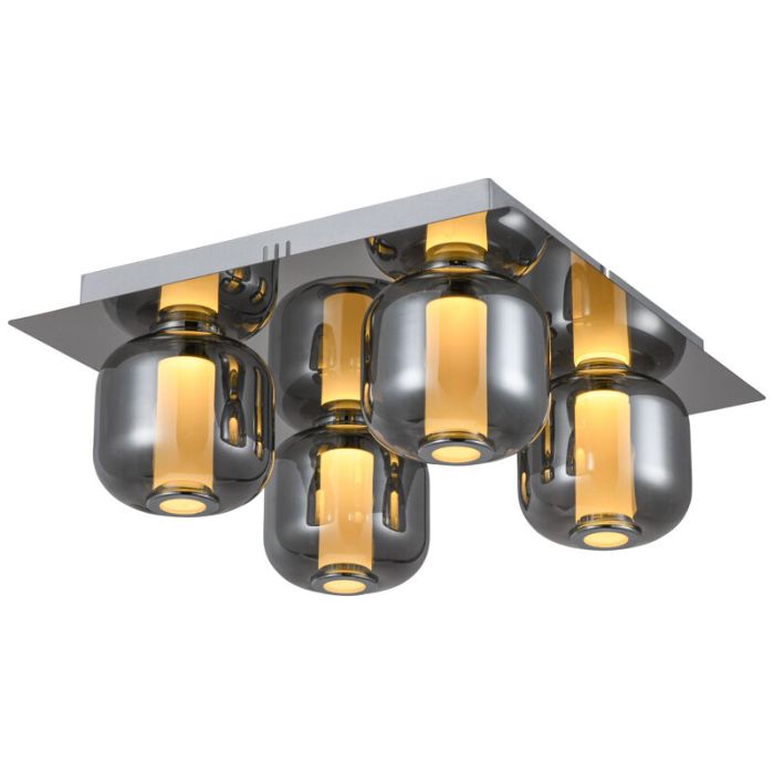 Design Deckenleuchte Chrom, Emmely, 22W, 3000K LED