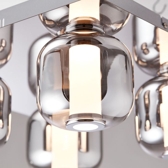 Design Deckenleuchte Chrom, Emmely, 22W, 3000K LED