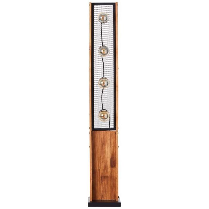 Holz Stehlampe Braun, Rasha, mit Schalter