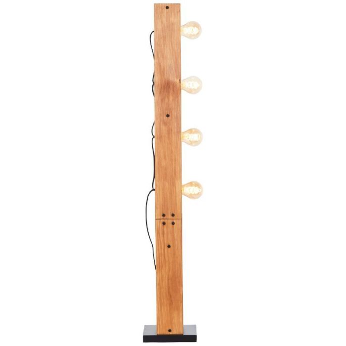 Holz Stehlampe Braun, Rasha, mit Schalter