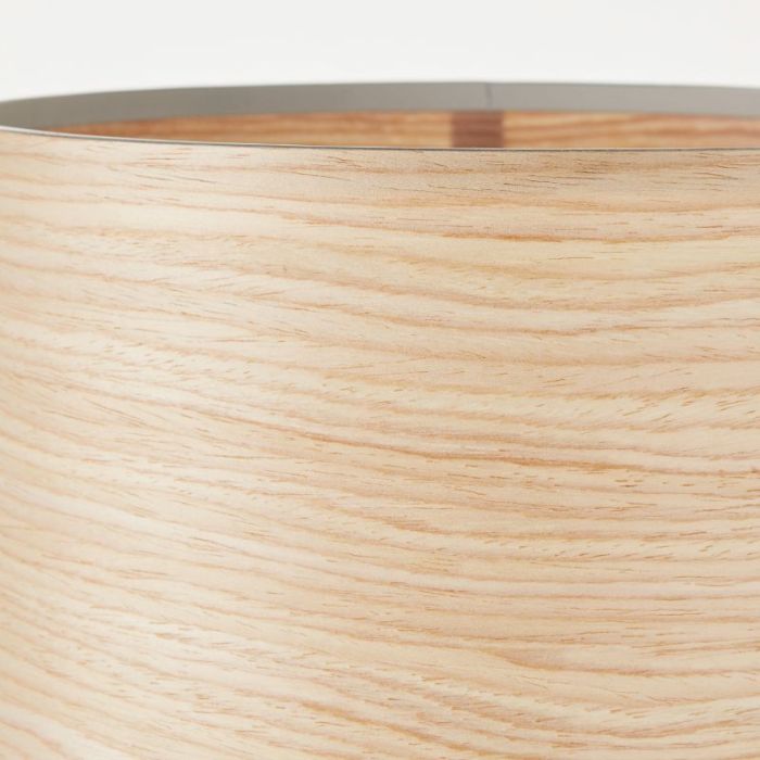 Holz Tischleuchte Beige, Enna, mit Schalter