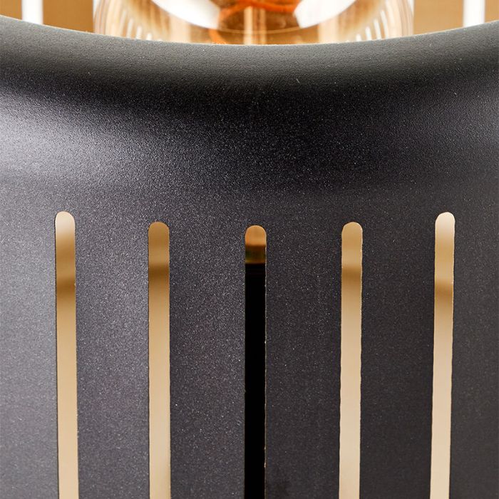 Industrielle Tischleuchte Schwarz, Veronika, mit Schalter