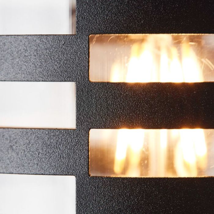 Moderne Außen Wandleuchte mit Bewegungsmelder Schwarz, Veysel, IP44