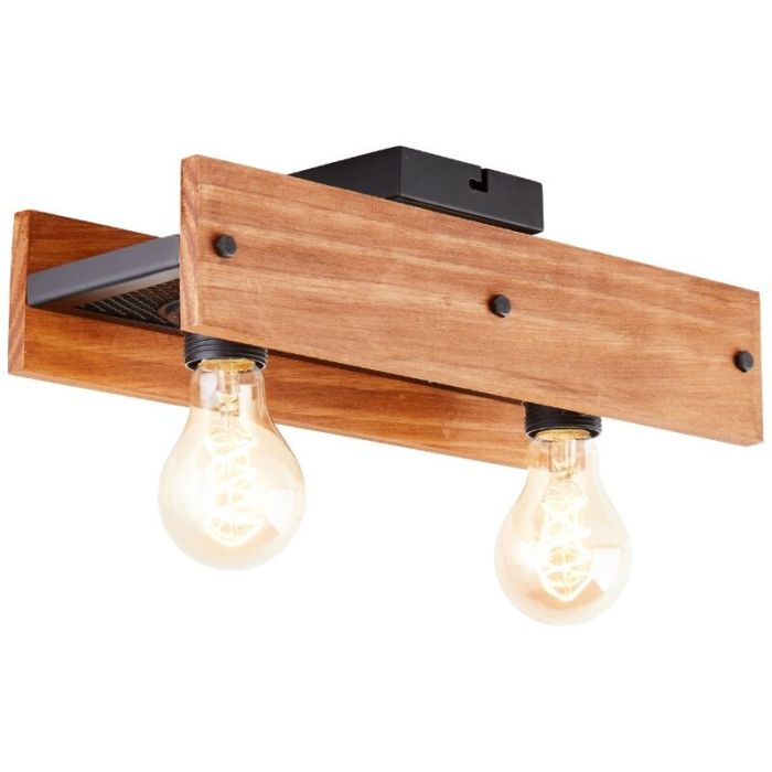 Holz Deckenleuchte Braun, Rasha