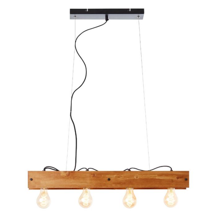 Holz Pendelleuchte Braun, Rasha