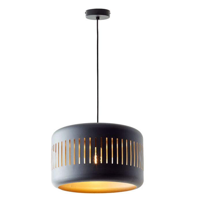 Industrielle Pendelleuchte Schwarz, Veronika