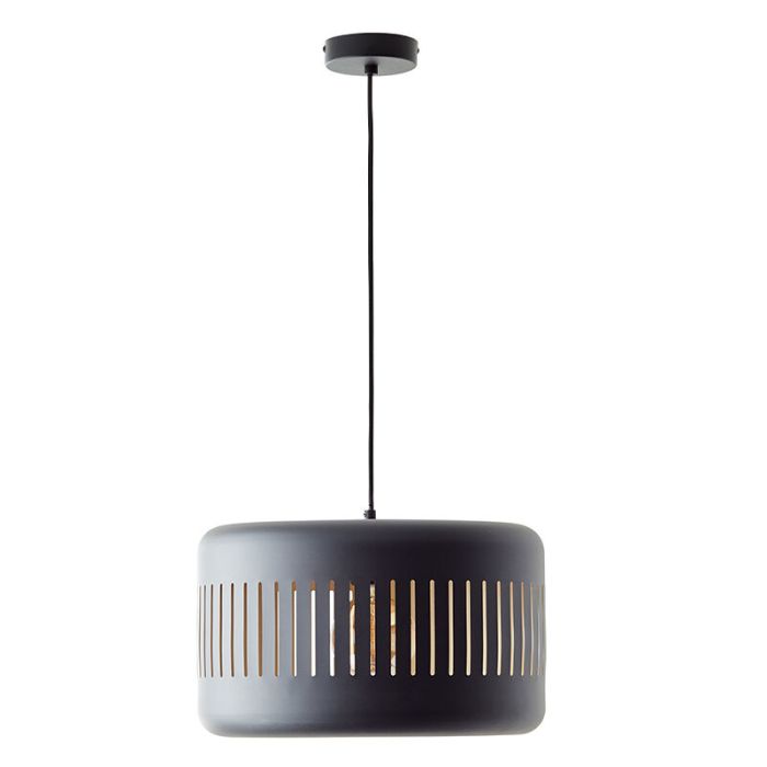 Industrielle Pendelleuchte Schwarz, Veronika
