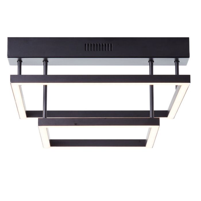 Moderne Deckenlampe Schwarz, Enis, 34W, 3000K LED, 3-stufig dimmbar