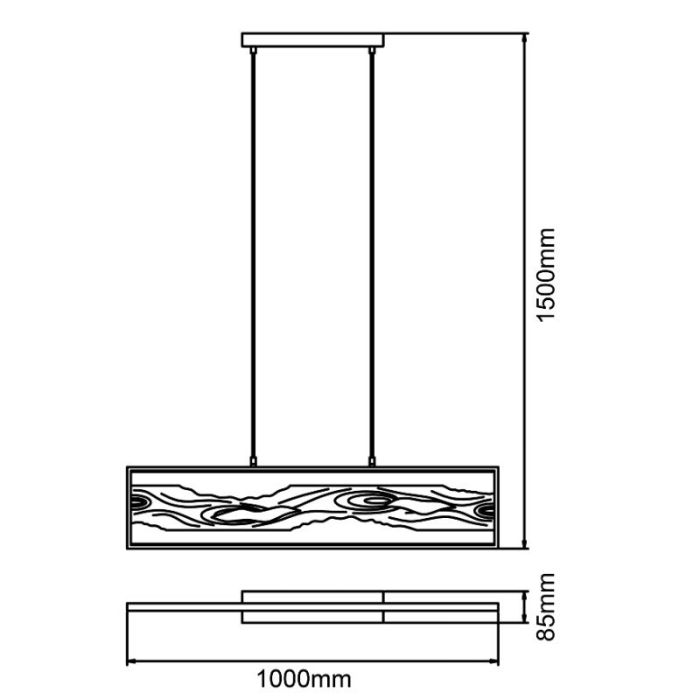 Landhaus Pendelleuchte Esszimmer Braun, Raynor, 20W, 3000K LED