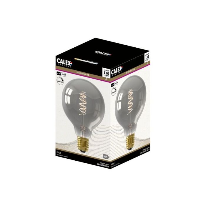 Dimmbare Calex E27 LED-Filament Lampe Grau, 4W, 1800K