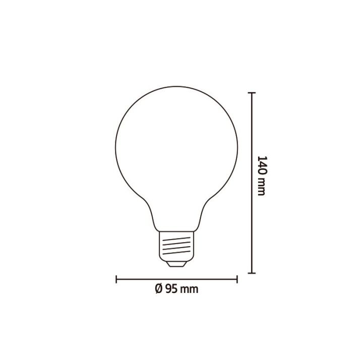 Dimmbare Calex E27 LED-Filament Lampe Grau, 4W, 1800K
