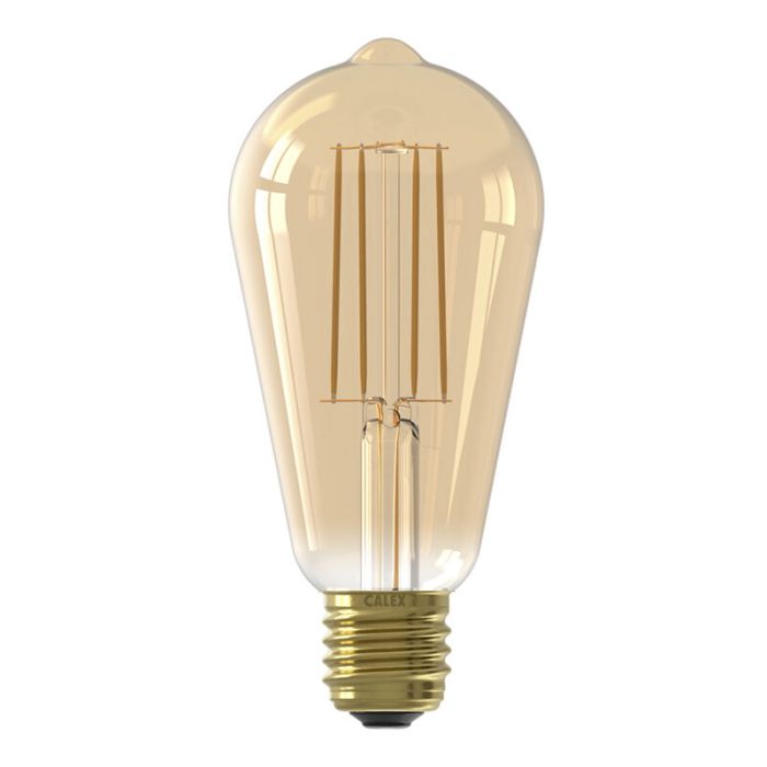 Dimmbare Calex E27 LED-Edisonlampe Bernstein, 4,5W, 2100K