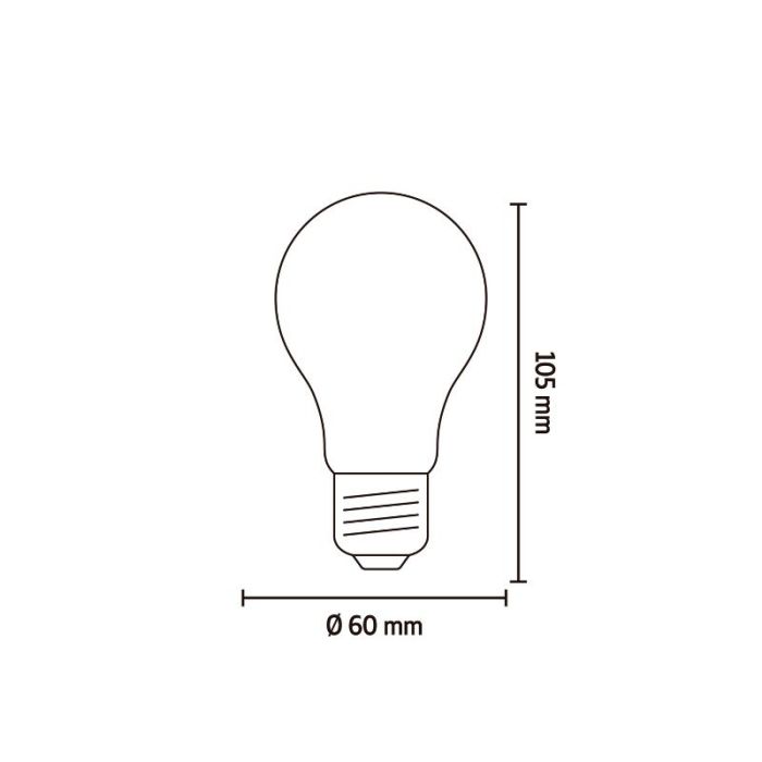 Dimmbare Calex E27 LED-Filament Lampe 7,5W, 2700K