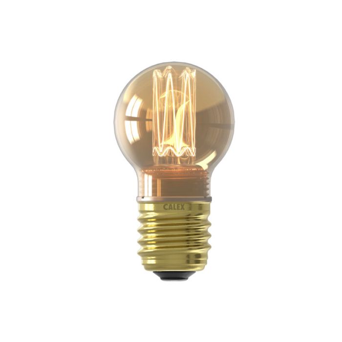 Dimmbare Calex E27 LED-Filament Lampe Bernstein, 2,3W, 1800K