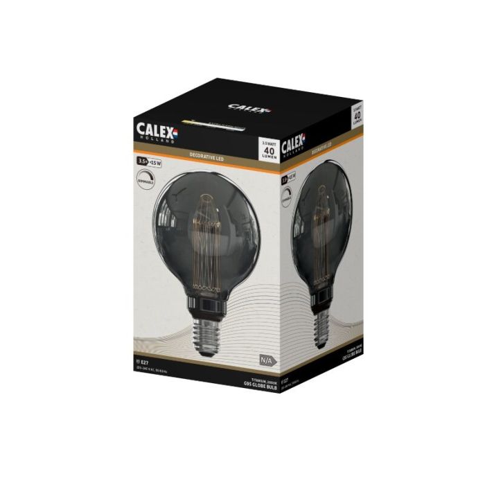 Dimmbare Calex E27 LED-Filament Lampe Grau, 3,5W, 2000K