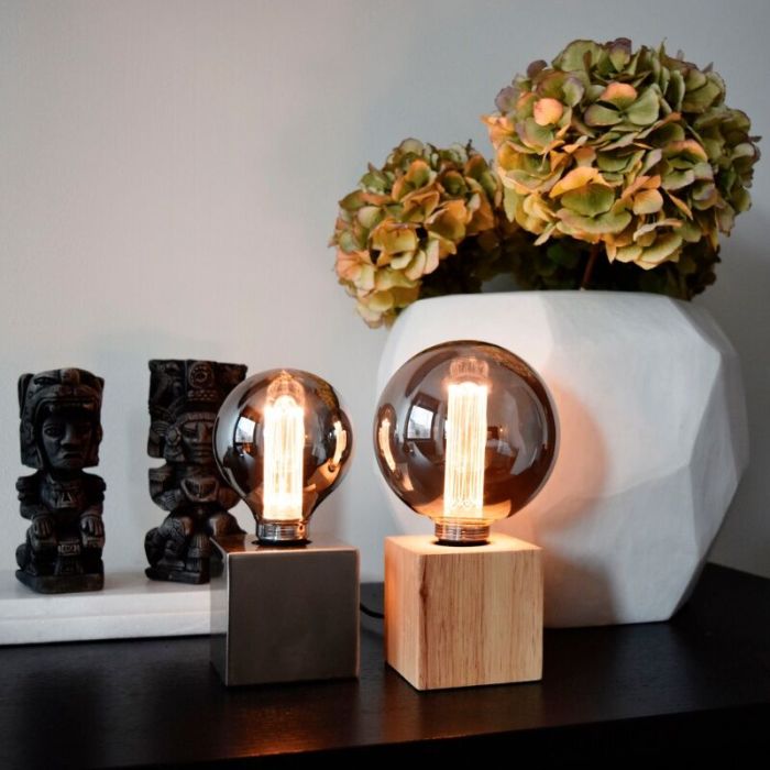 Dimmbare Calex E27 LED-Filament Lampe Grau, 3,5W, 2000K