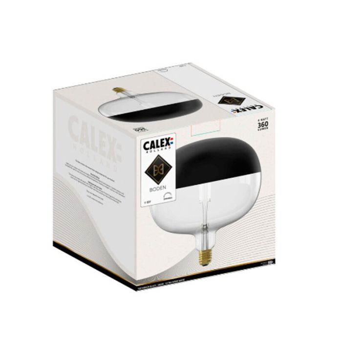 Dimmbare Calex E27 LED-Kopfspiegellampe Schwarz, 6W, 1800K