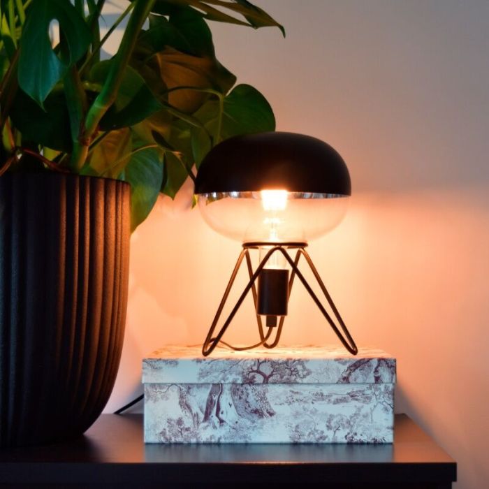 Dimmbare Calex E27 LED-Kopfspiegellampe Schwarz, 6W, 1800K