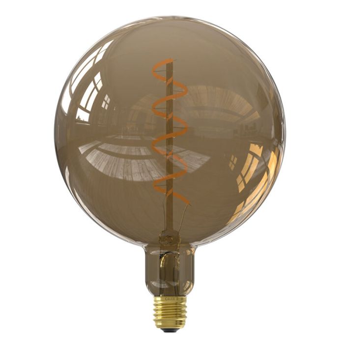 Dimmbare Calex E27 LED-Filament Lampe Kalmar, Braun, 5W, 1800K