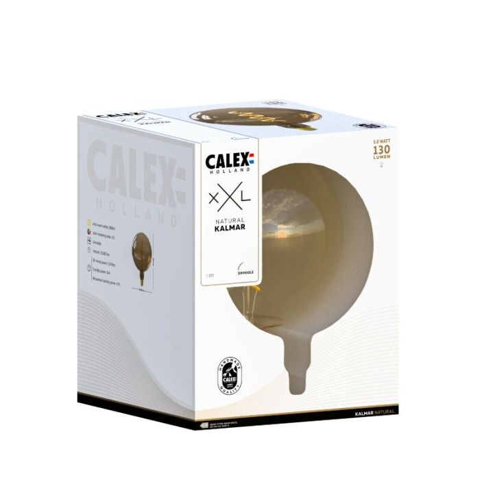 Dimmbare Calex E27 LED-Filament Lampe Kalmar, Braun, 5W, 1800K